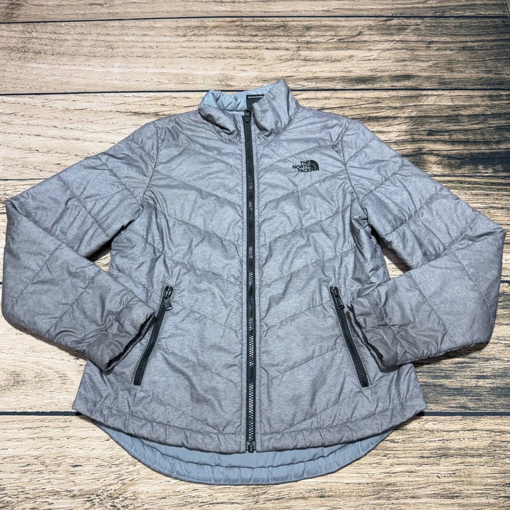 The North Face Tamburello 2 Puffer Jacket Womens Small Heather Grey NF0A3XAM